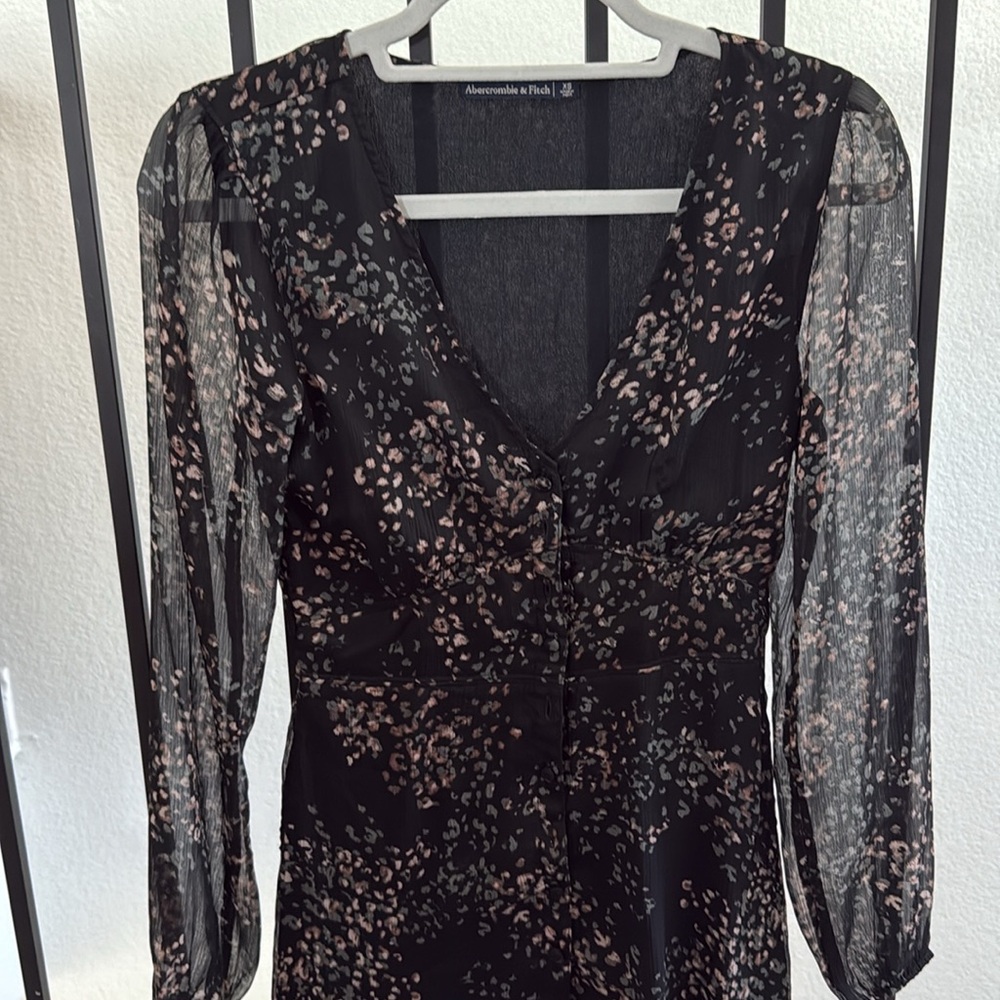 Abercrombie & Fitch Black Long Sleeve Dress